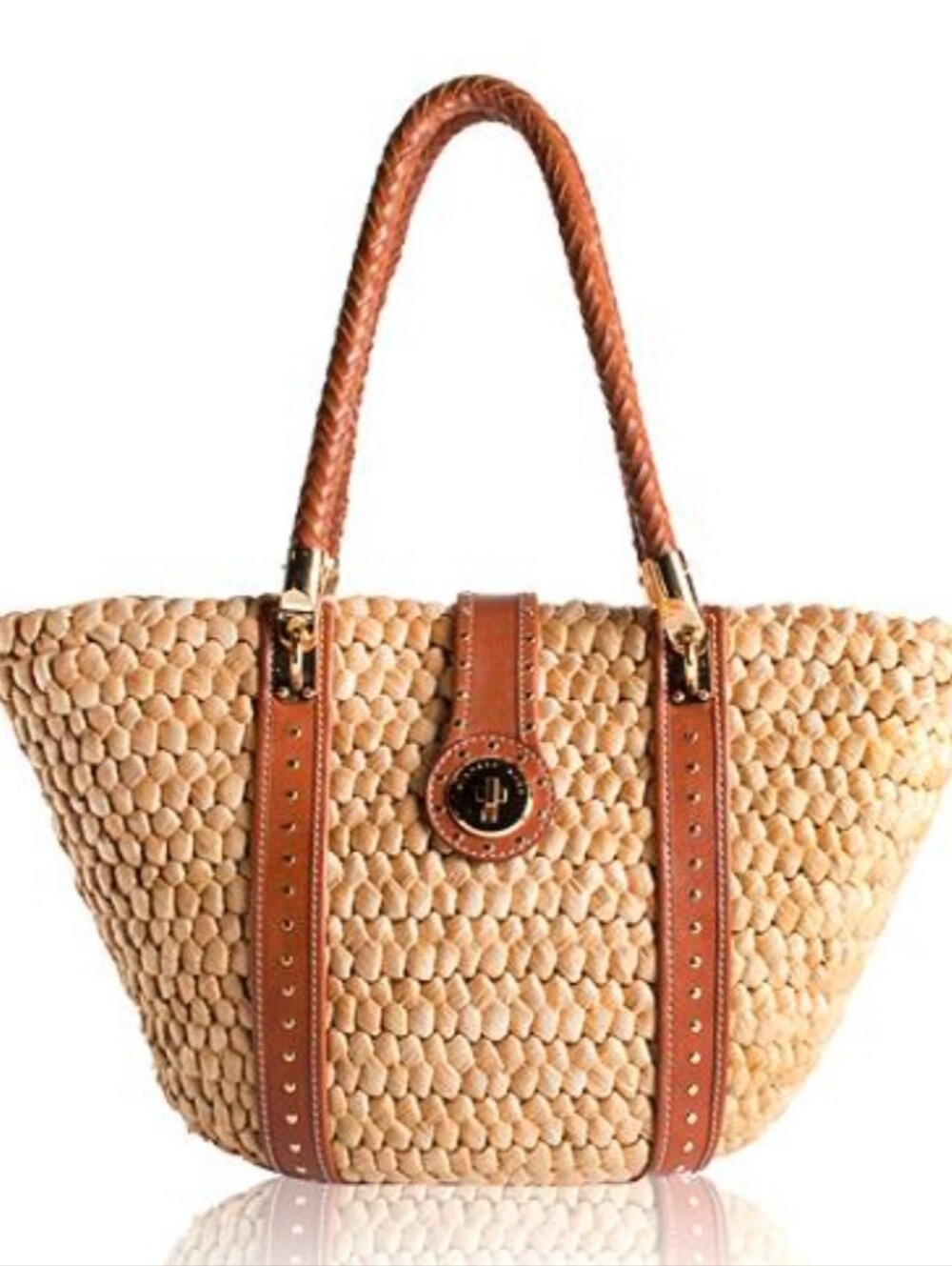 Michael Kors Santorini Straw Tote Purse Bag